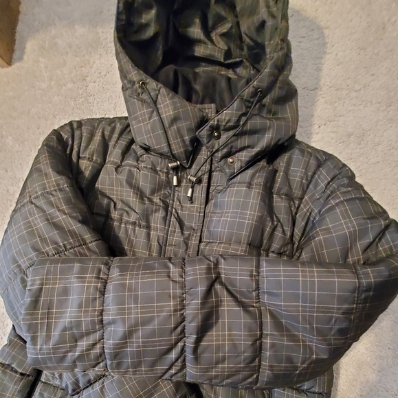 RFT RAINFOREST Women's Hoodie Puffer Jacket Black Plaid Size Extra Large - Picture 8 of 11